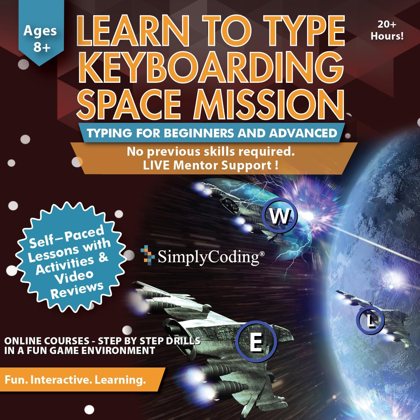 Typing for Kids Ages 912 Keyboarding Space Mission Learn to Type
