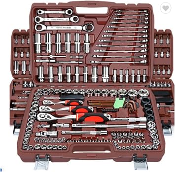 Drive Tool Box Auto Repair Hand Tool Socket Wrench Set Tool Kit 1 Set Compatible with Car Repair YLD-216