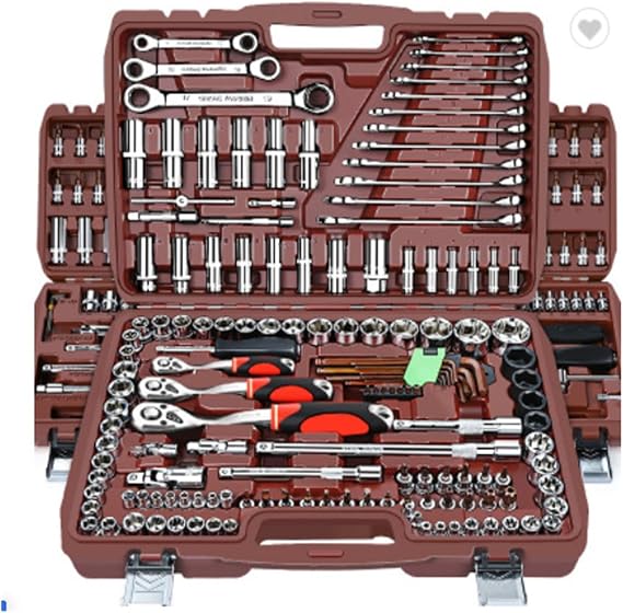 Drive Tool Box Auto Repair Hand Tool Socket Wrench Set Tool Kit 1 Set Compatible with Car Repair YLD-216