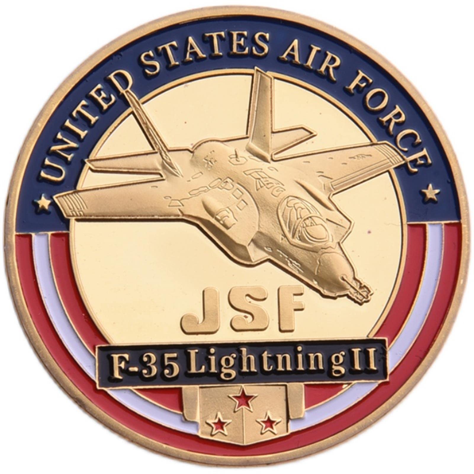 SDBRKYHMilitary Commemorative, F-35 Fighter Commemorative Coin Embossed Coin Gold Coin Collection Memorial Set 5PCS