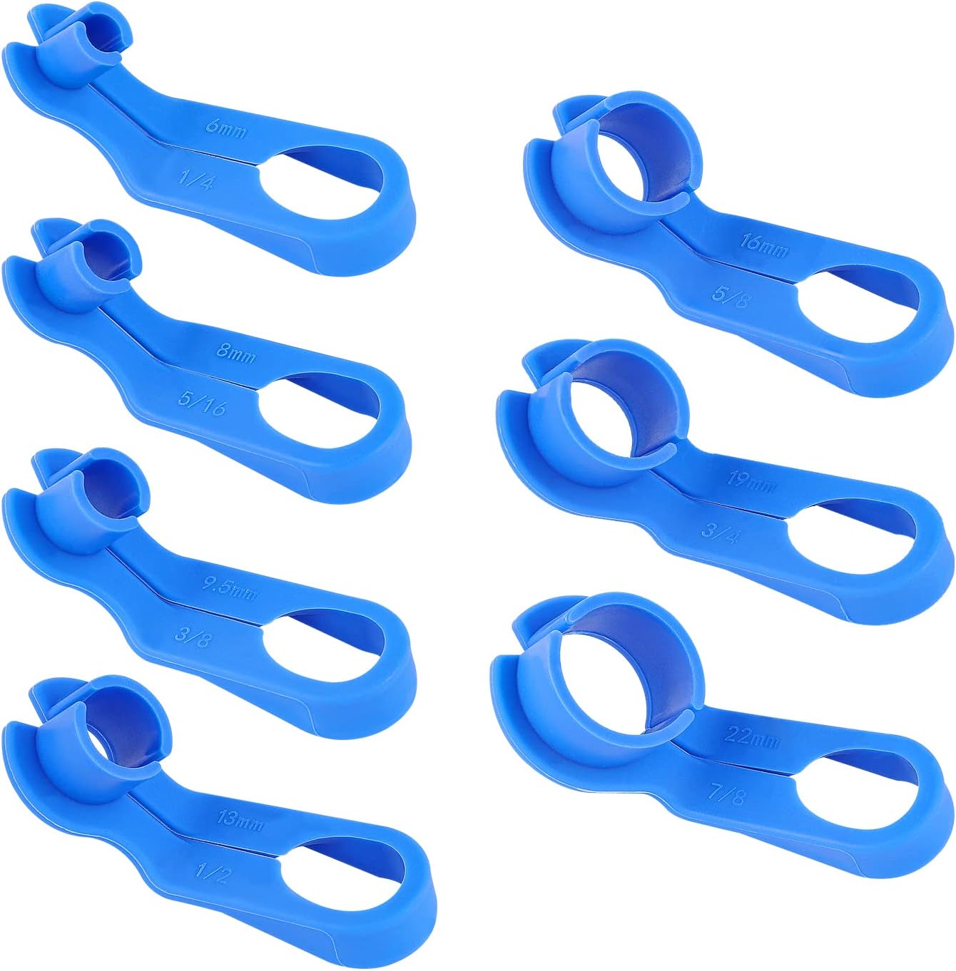 Salior 7PCS AC Fuel Line Disconnect Tool Set - 1/4 5/16 3/8 1/2 5/8 3/4 7/8 Inch Fuel Filter Removal Tool Compatible with GM Ford Chrysler More Vehicles - New Upgrade Fuel Line Removal Tool Kit