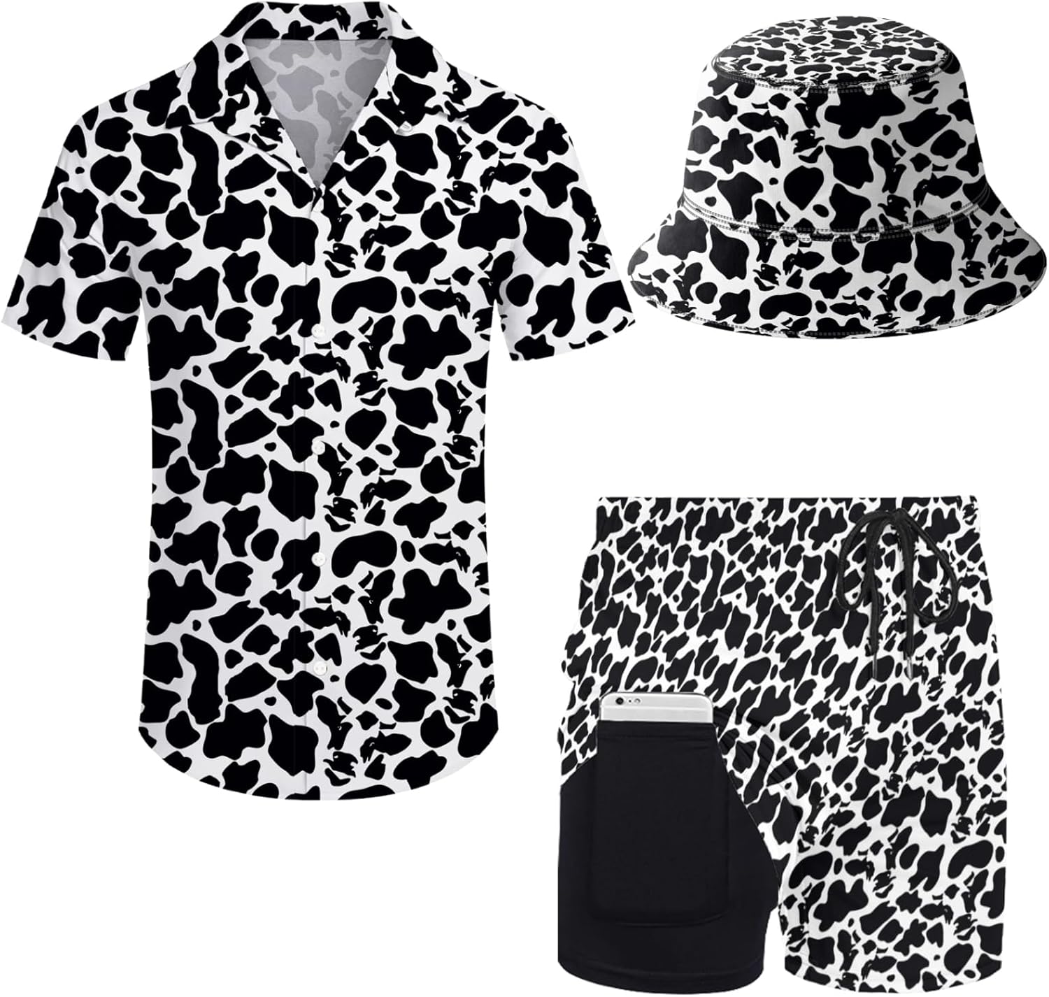 Men's Hawaiian Shirt and Short Set
