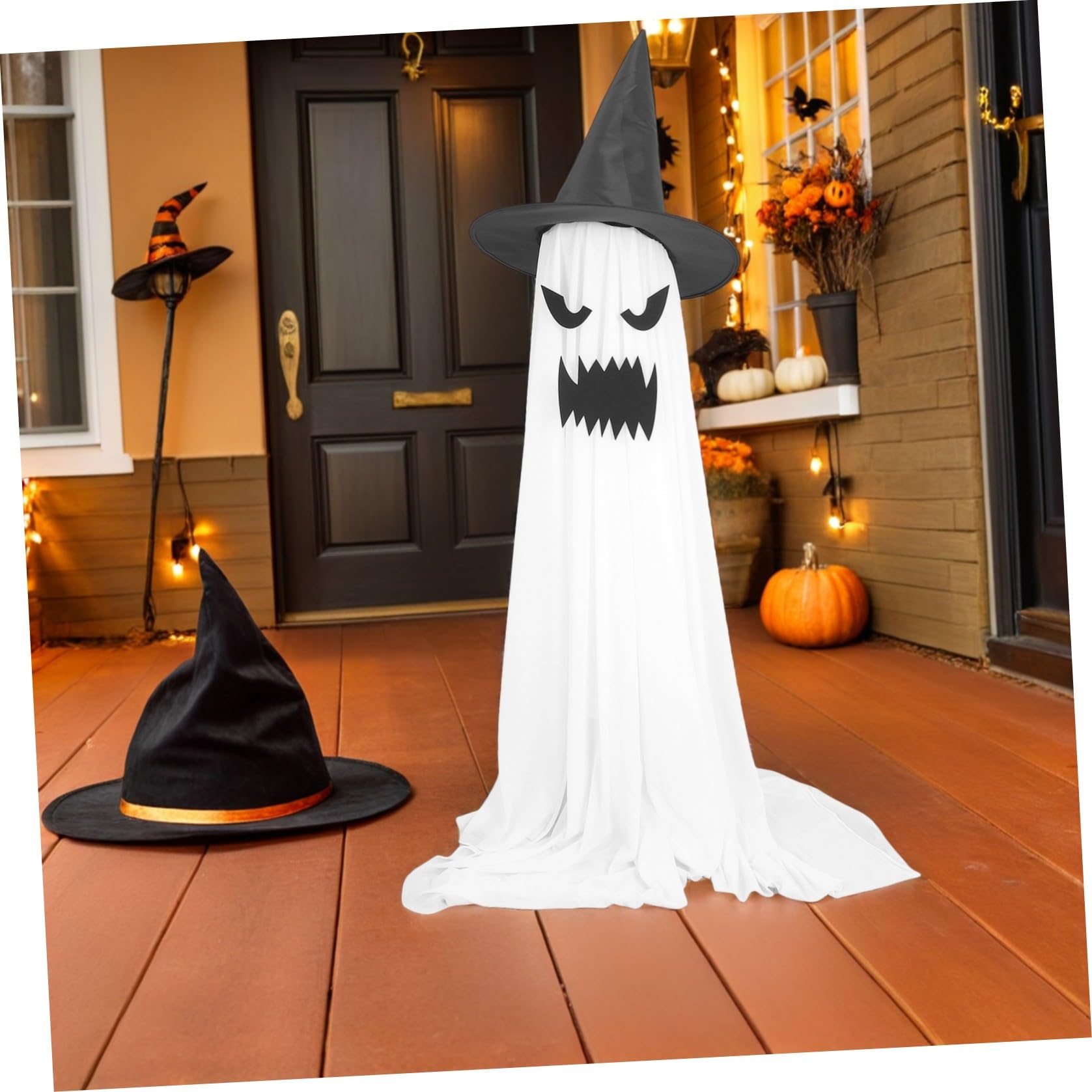 Housoutil Decorazioni Halloween Spettri da Giardino per Esterni Luci, Design Unico e PVC, Facile da Montare per Festa e Giardino
