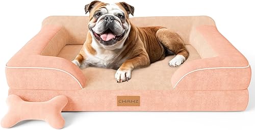 Miniatura 25 de Cama Extra Grande para Perros, Cama Ortopédica XL para Perros con Espuma Viscoelástica de Gel Refrescante, Cama Impermeable para Mascotas con Funda