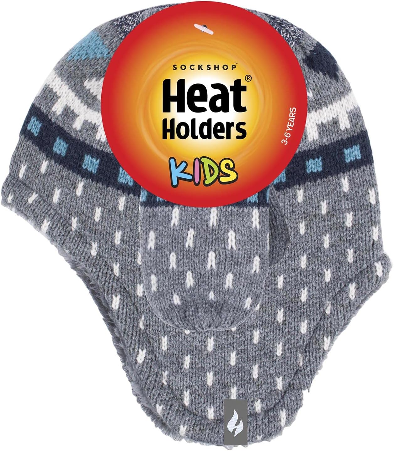 HEAT HOLDERS - Boys Winter Outdoor Cozy Hat with Ear Flaps and Mittens