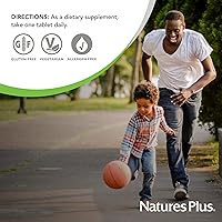 Vista 6 de NaturesPlus Biotina y ácido fólico (Folato) - 30 tabletas de liberación sostenida - Complejo de vitamina B para energía, belleza, metabolismo