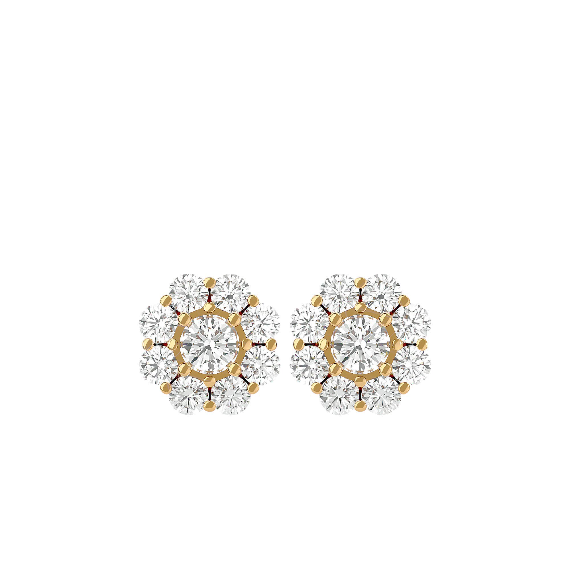 Jewelies Solitaire 925 Sterling Silver Flower design Stud Earrings With CZ (YELLOW) (B09RGZNXPX) Amazon Price History, Amazon Price Tracker