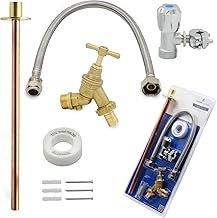 Outdoor Tap Kit, Self-Cutting Valve, Copper Pipe with Fittings, Complete DIY Set