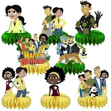 8Pcs Kratts of Wild Table Centerpieces Birthday Party Supplies Double Side Table Decorations for Kids Party Decorations
