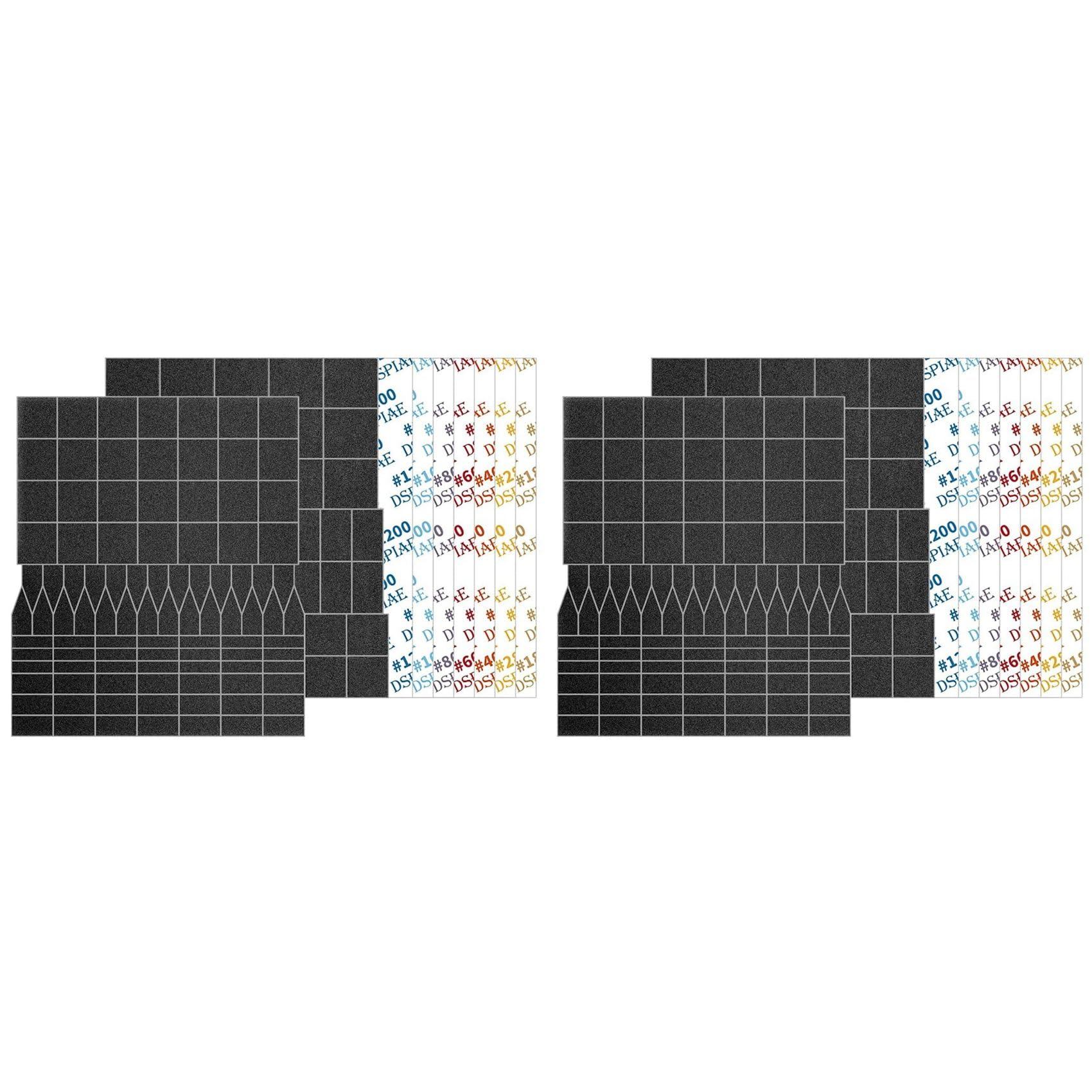 Jnchdghwa As Shown 28-Piece Sandpaper Pre-Cut Mesh (2016 Pieces) For Es-A Reciprocating Sander Flat And Round Sanding Heads