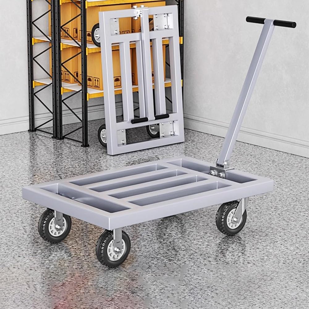 Carro de Plataforma, camión de Plataforma Plegable, Carro de Carga, camión de Plataforma para el hogar, Remolque portátil, Carro Plegable, Carretilla de Mano para Obra de construcción