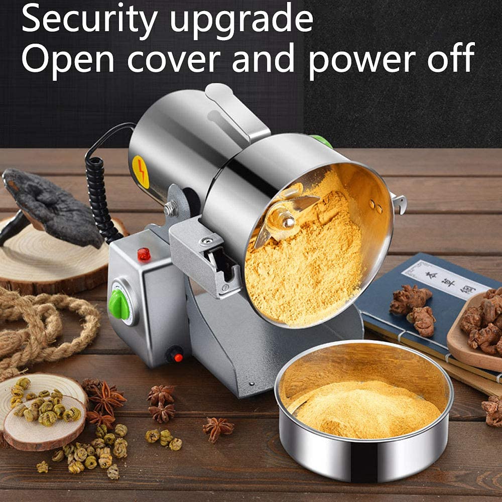 800G Macinino elettrico per cereali ad alta velocità Spezie Frantoio per cereali Swing Tipo Macinacaffè per chicchi di caffè Spezie Pepe Erbe Noci Regalo per mamma, moglie (Martensite) (Rafforzare) (M