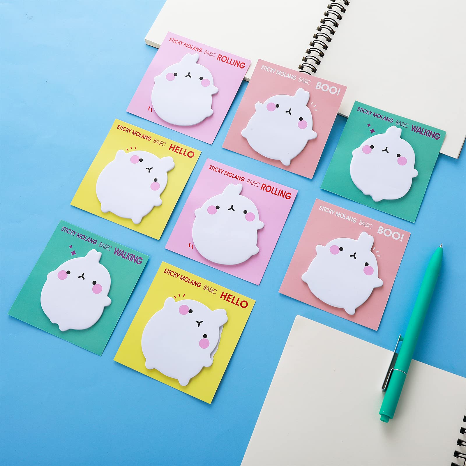 Lot De 240 Notes Autocollantes Animaux Kawaii Cobee - 8 Modèles Mignons - Pour Étudiants, Bureau, Organisation