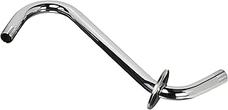 EZ-FLO 11 Inch S-Shape Brass Shower Arm and Flange, 1/2 Inch MIP Connection, Chrome, 15057