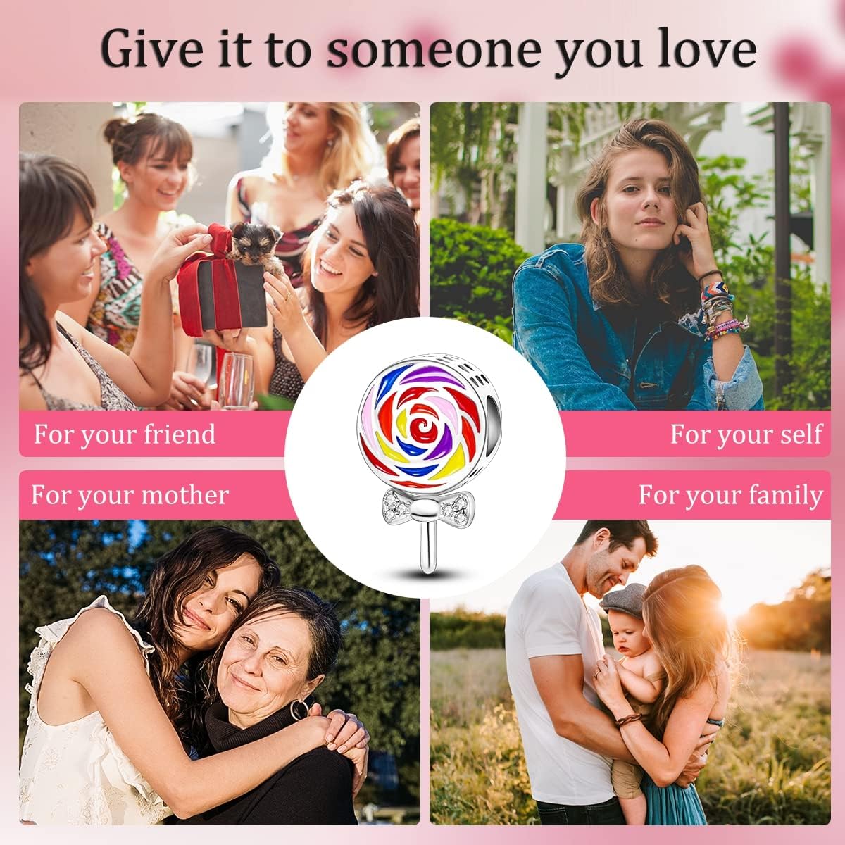 Parmuz 925 Sterling Silver Charms for Bracelet Necklace Mom Heart Love Dangle Charm Beads for Women Mother Pendant Jewelry - Image 6