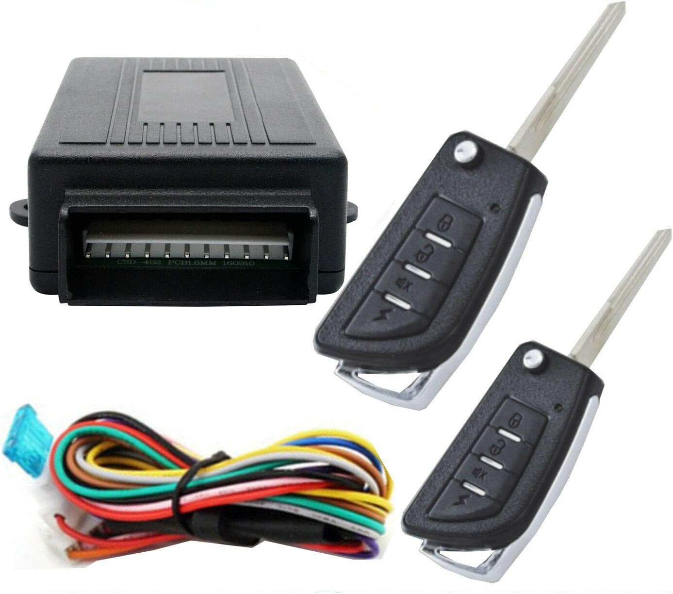 MASO Auto Remote Central Kit Universal Car Door Lock with Contorl Box + 2 Replacement Remote Contorl for Car Central Lock