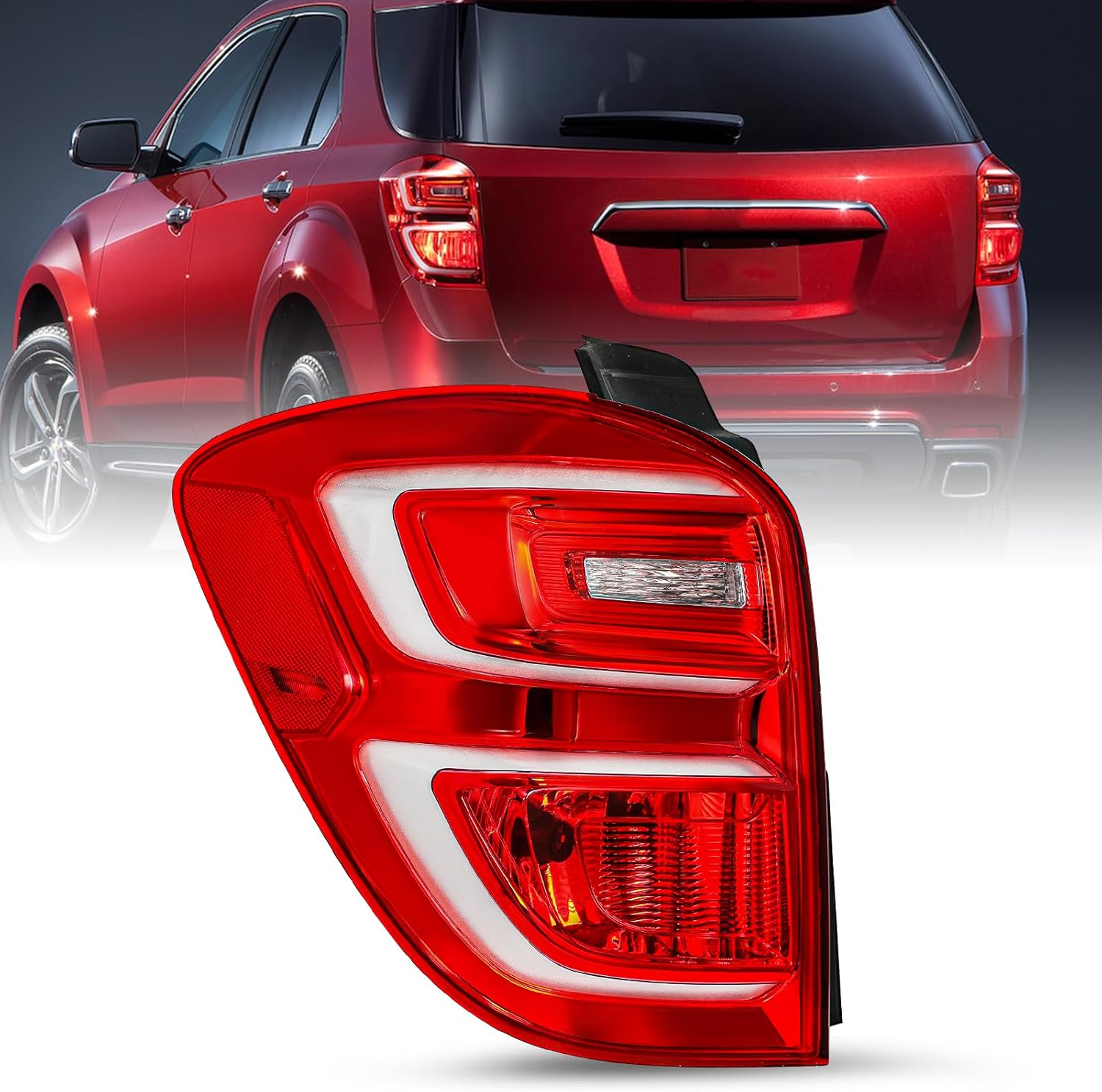 JSBOYAT Tail Light Assembly Compatible With 2016 2017 Chevrolet Chevy Equinox Rear Taillight OE Direct Replacement Brake Tail Lamp LH (Left Driver Side)