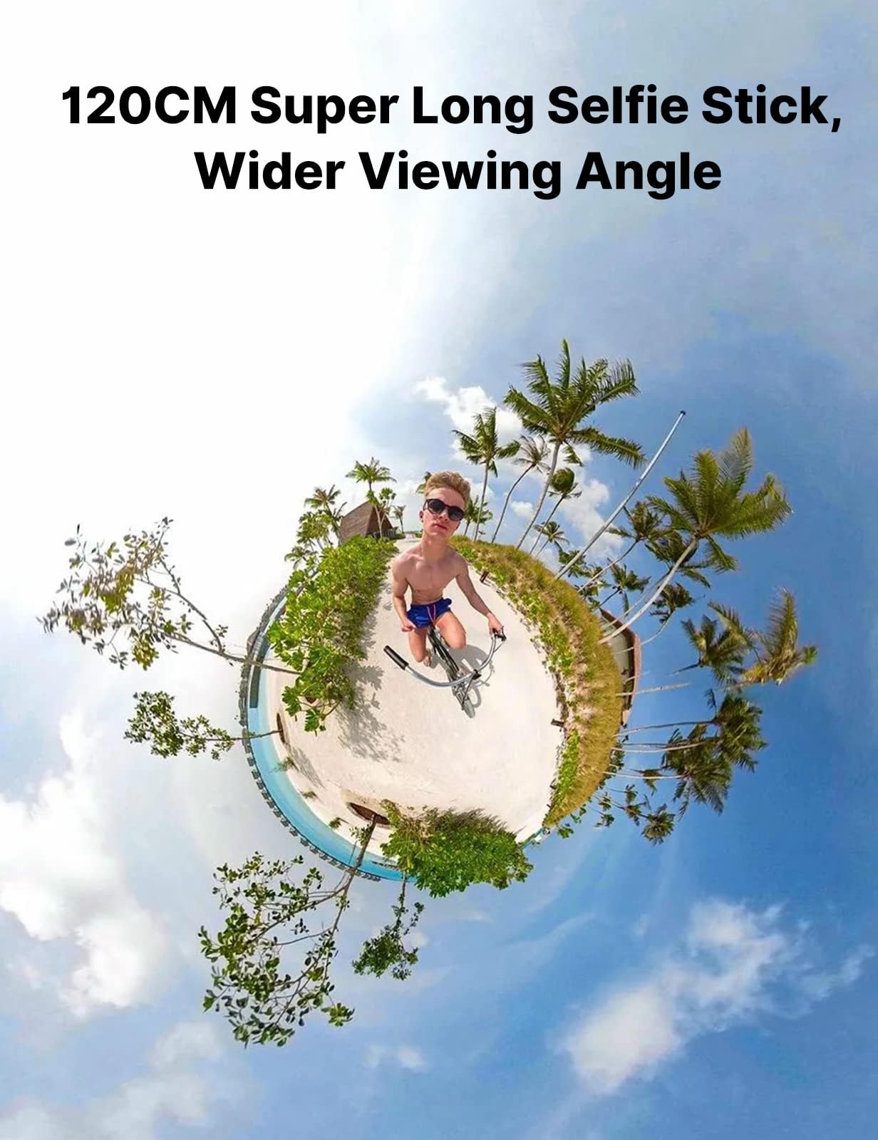 120CM Selfie Stick für Insta 360, ULANZI MT-58 Einbein Stativ für Action Cam, Extendable Handheld Pole Stick Monopod