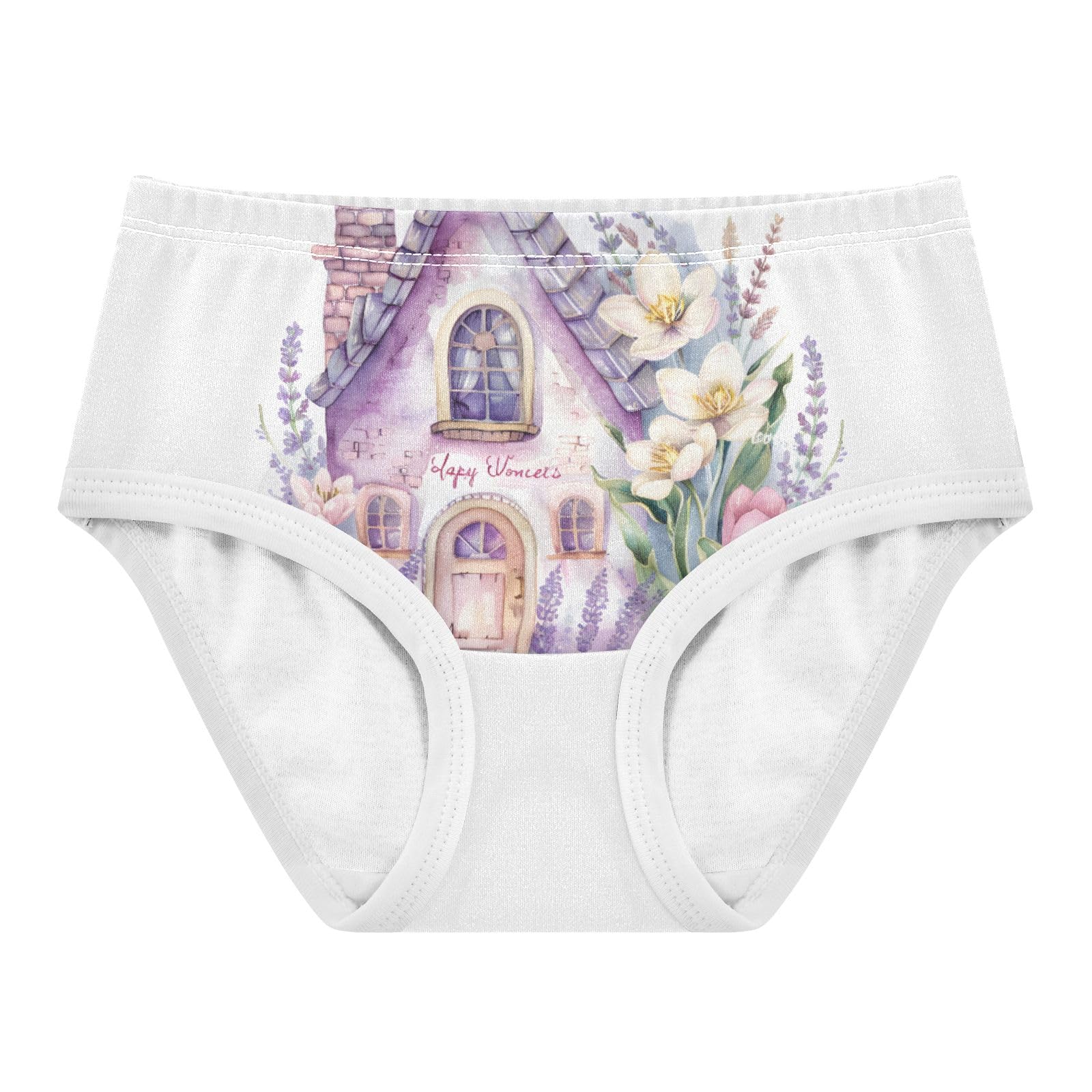 ALAZA Toddler Girls Cotton Hipster Underwear Soft Fairy-tale Cute House 2 Pack 2T
