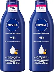 NIVEA Kit Loção Hidratante Milk Pele Seca a Extrasseca 400ml (2 unidades)