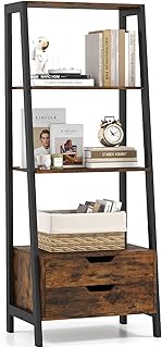 12 Wall Unit Ideas Living Room for Organized Stylish Storage 63 Tangkula 4-Tier Ladder Shelf with 2 Drawers, 52.5