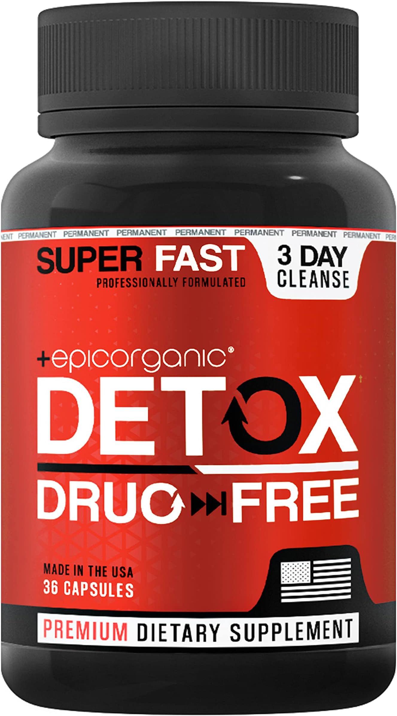 3 Day Detox Cleanse | Extra Strenght Detox | Promotes Healthy Gut Support | Colon Cleanse for Men & Women | Made in The USA | 36 Capsules