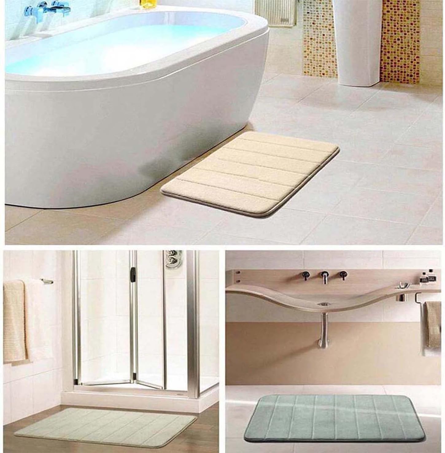 Tappetino da bagno antiscivolo tappeto in memory foam, tappetino da bagno extra morbido, super assorbimento d'acqua, tappeti da bagno, tappetini per pavimento per casa cucina (70 x 120 cm