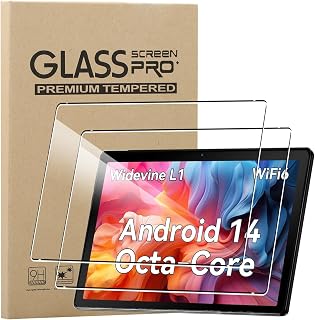KZIOACSH Screen Protector for Freeski Octa Core Tablet/Freeski Tablet FSKA1000 25cm, 2 Pack Ultra Clear Anti-Scratch 9H Hardness Touch Sensitive Anti-Fingerprint Anti-Oil Tempered Glass Cover