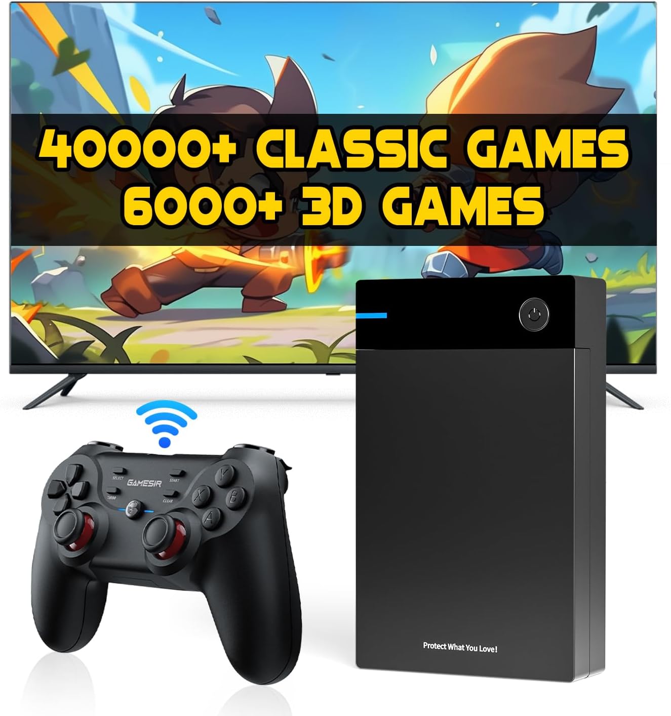 12TB Gaming External Hard Drive with 40000+ Classic Games,Retro Game Consoles