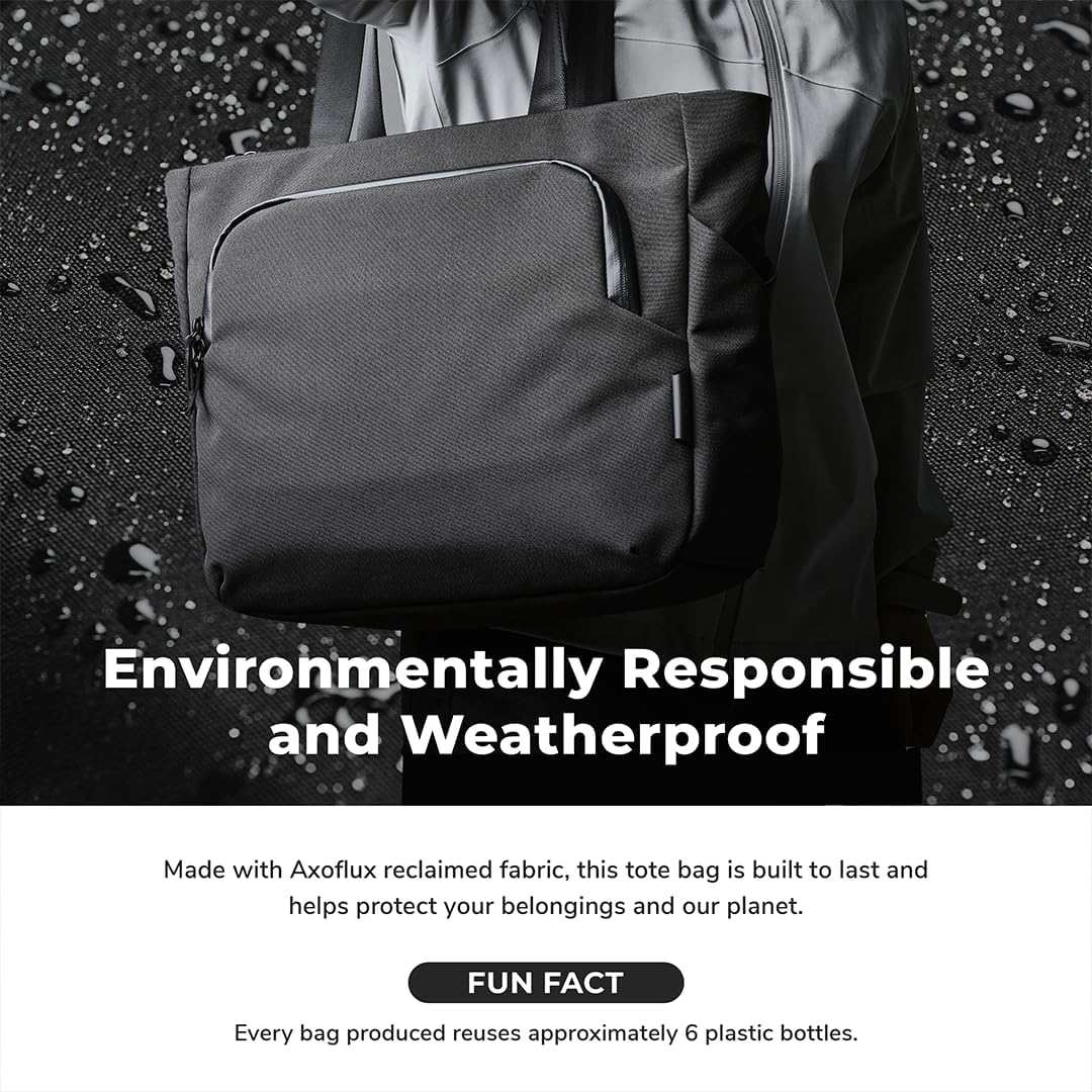 ALPAKA Bravo Tote Bag and Zip Pouch Pro - Weatherproof 16 Inch Laptop Briefcase for Men & Women, Work Travel Tote with Shoulder Strap - Minimalism Zipper Wallet - RFID Blocking ID Card Holder