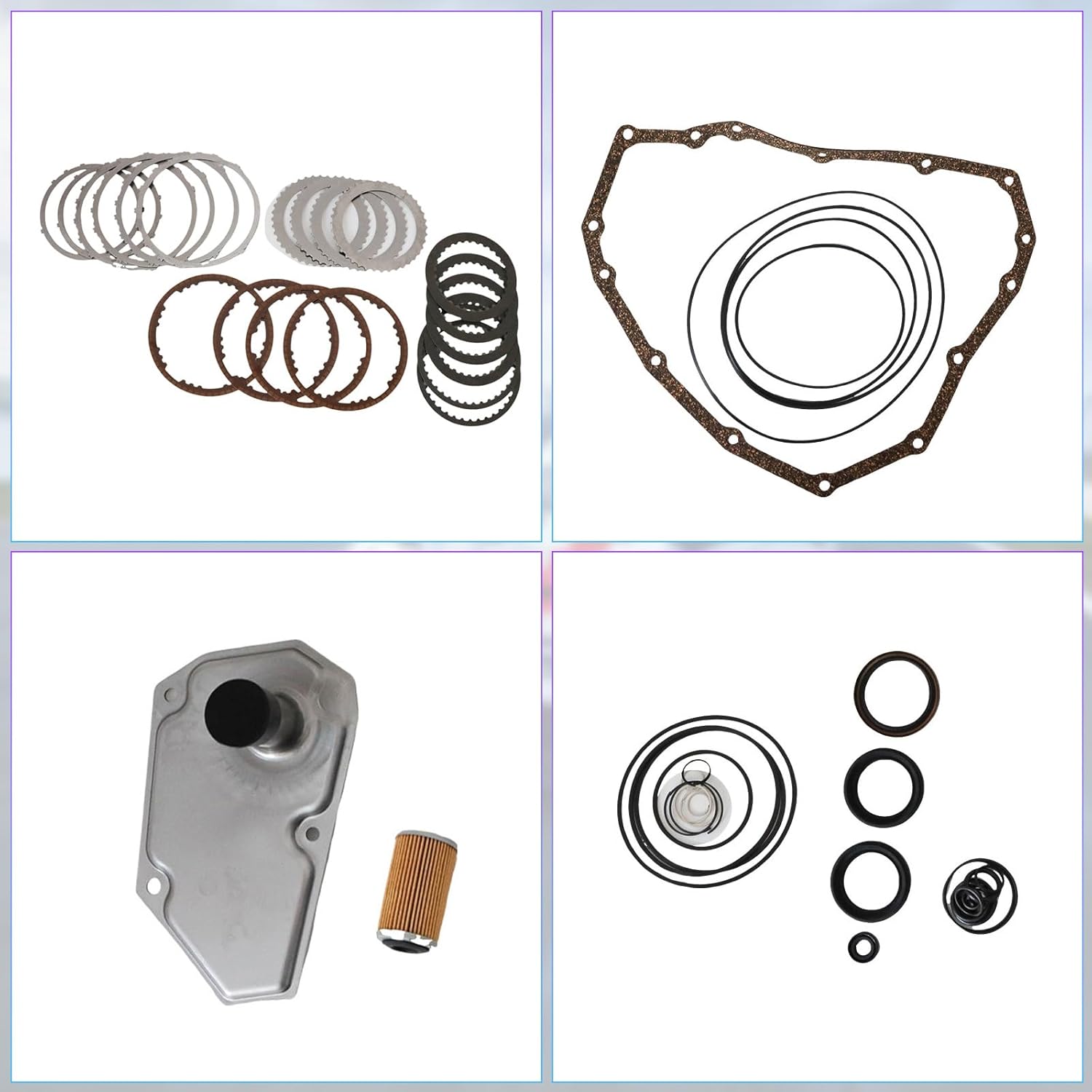 JF015E RE0F11A Transmission Master Rebuild Kit w/Filter Clutch Fits for 11-22 Chevy Spark, 13-14 Mitsubishi Lancer, 82-22 Nissan Sentra/ NV200, 11-14 Suzuki Swift Replace OE JF015E RE0F11A