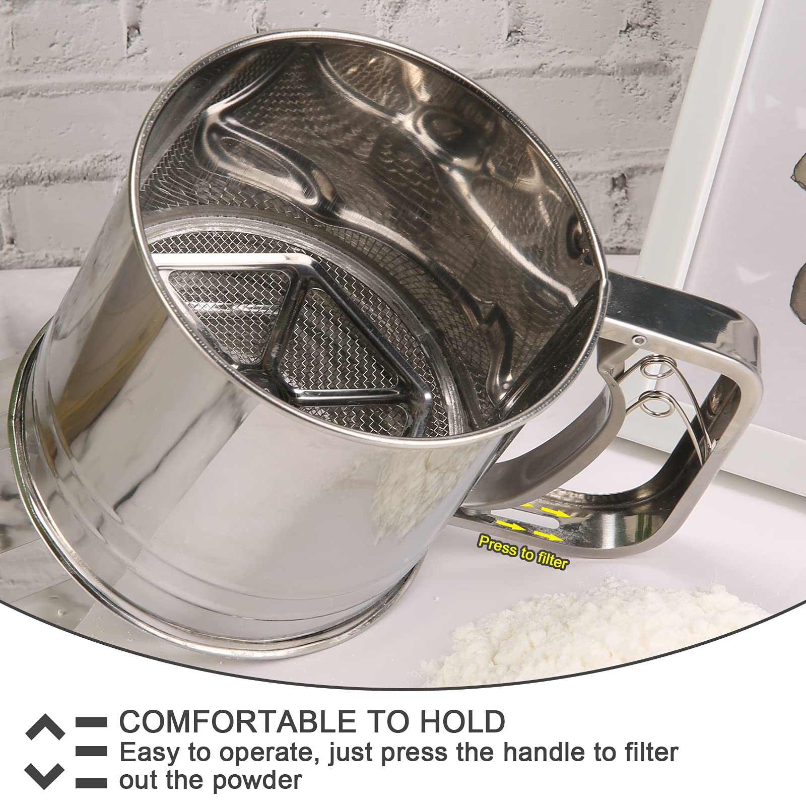 Tamis à Farine, Tamis à Sucre En Poudre, Avec Poignée