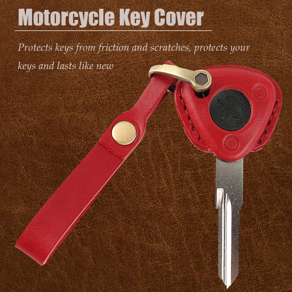 Coque De Protection En Cuir Pour Clé Peugeot Django - Élégante, étanche, Avec Bracelet Porte-clés