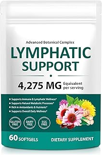 Lymphatic Drainage Supplements,Lymph System Support for Women & Men,Dandelion for Daily Health,21-in-1 Herbal Blend with Echinacea 60 Gummies
