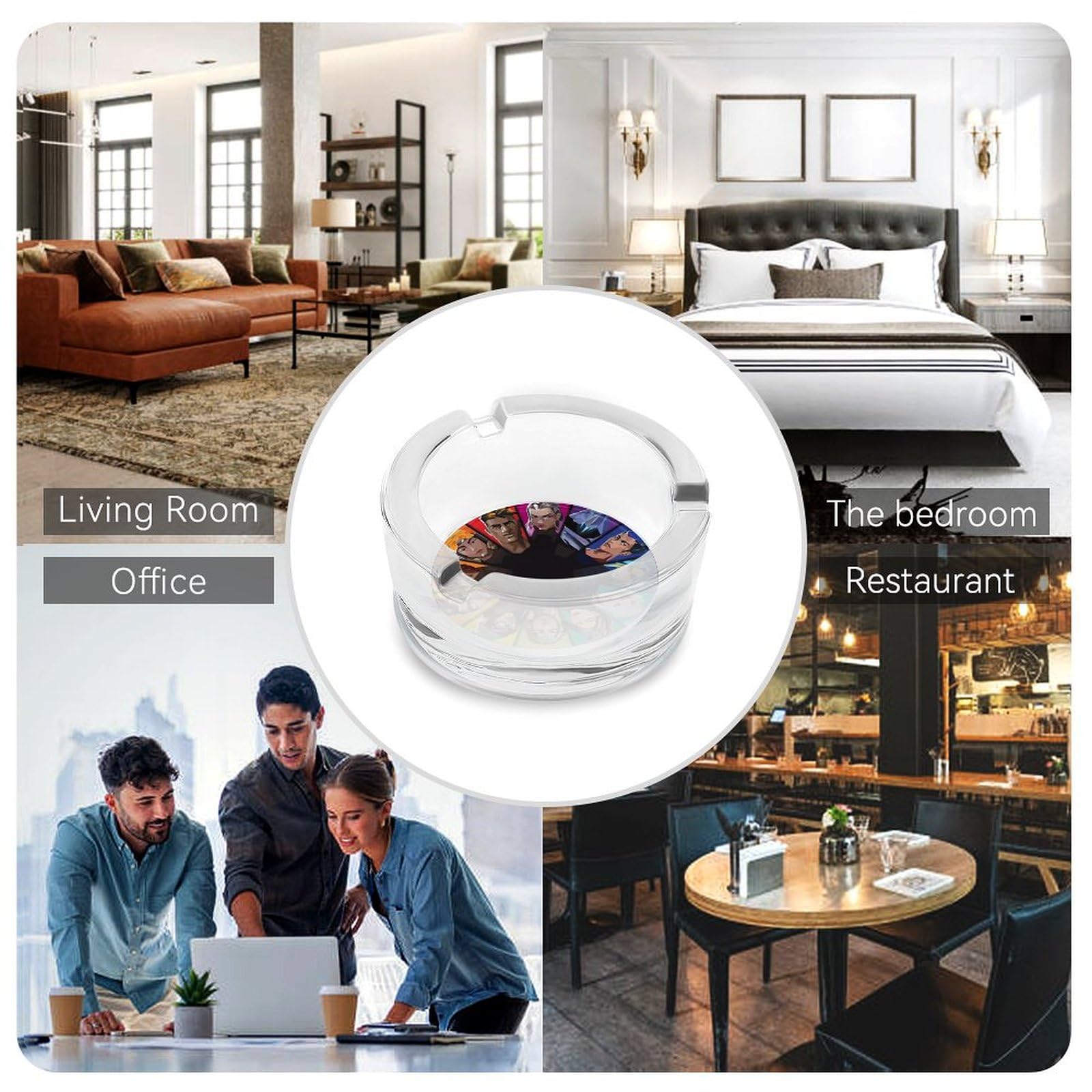 Amazon.co.jp: ガラスヴァロラント Valorant 透明 はいざら たばこ卓上