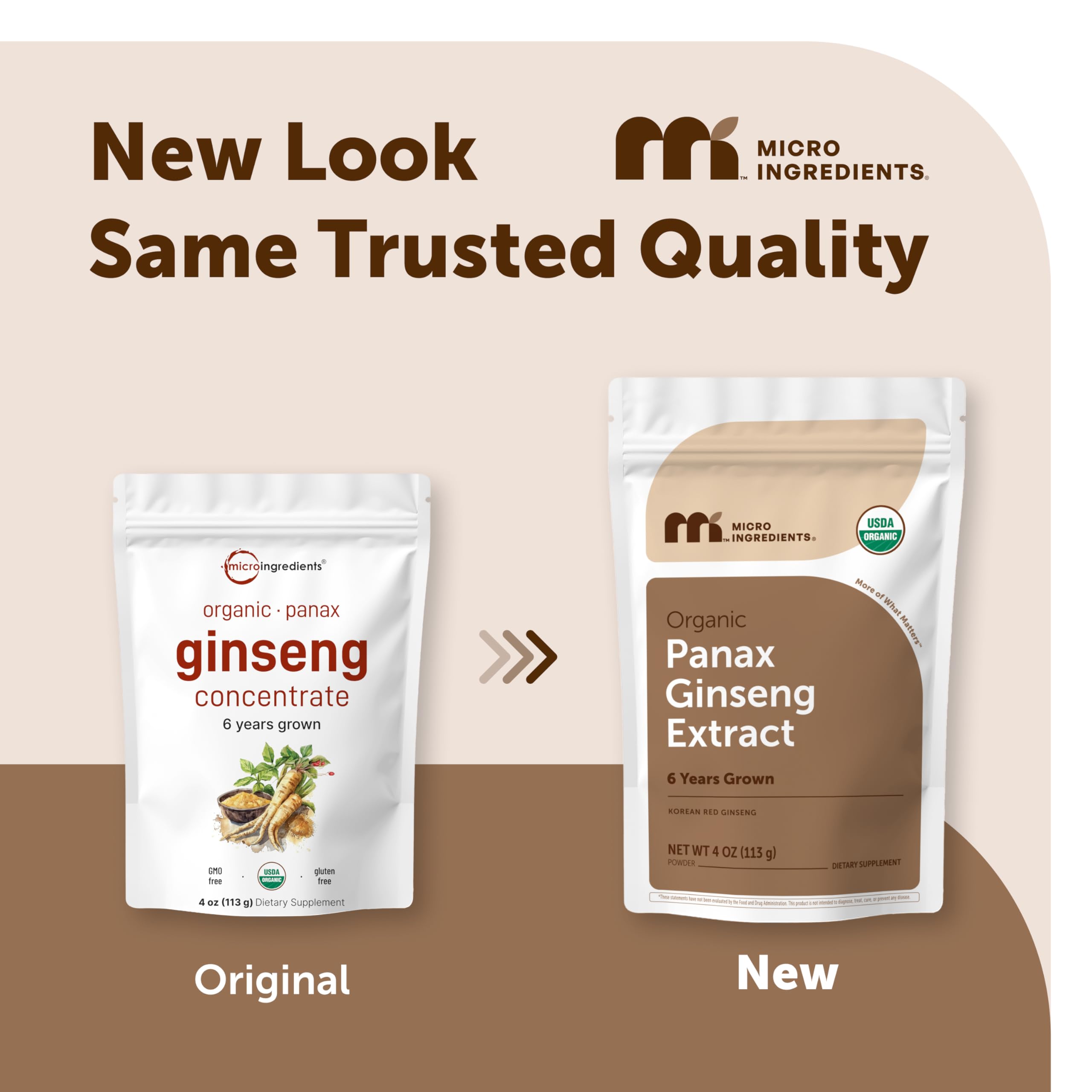 Micro Ingredients Organic Korean Ginseng Root Powder, 4 Ounce | Red Panax Ginseng Root | Traditional Asian Herb | Non-GMO & Vegan Friendly — Amazon image 2