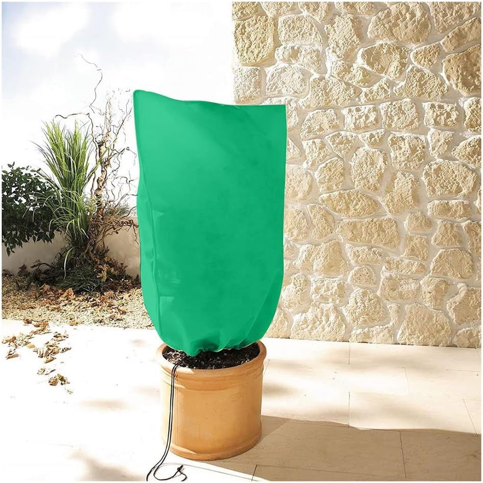 Plant Cover Winter Warm Covers Tree Shrub Plant Protecting Bag Frost Protection, for Yard Garden Plants Small Tree Against Cold(140x200cm(no Zipper),Green)