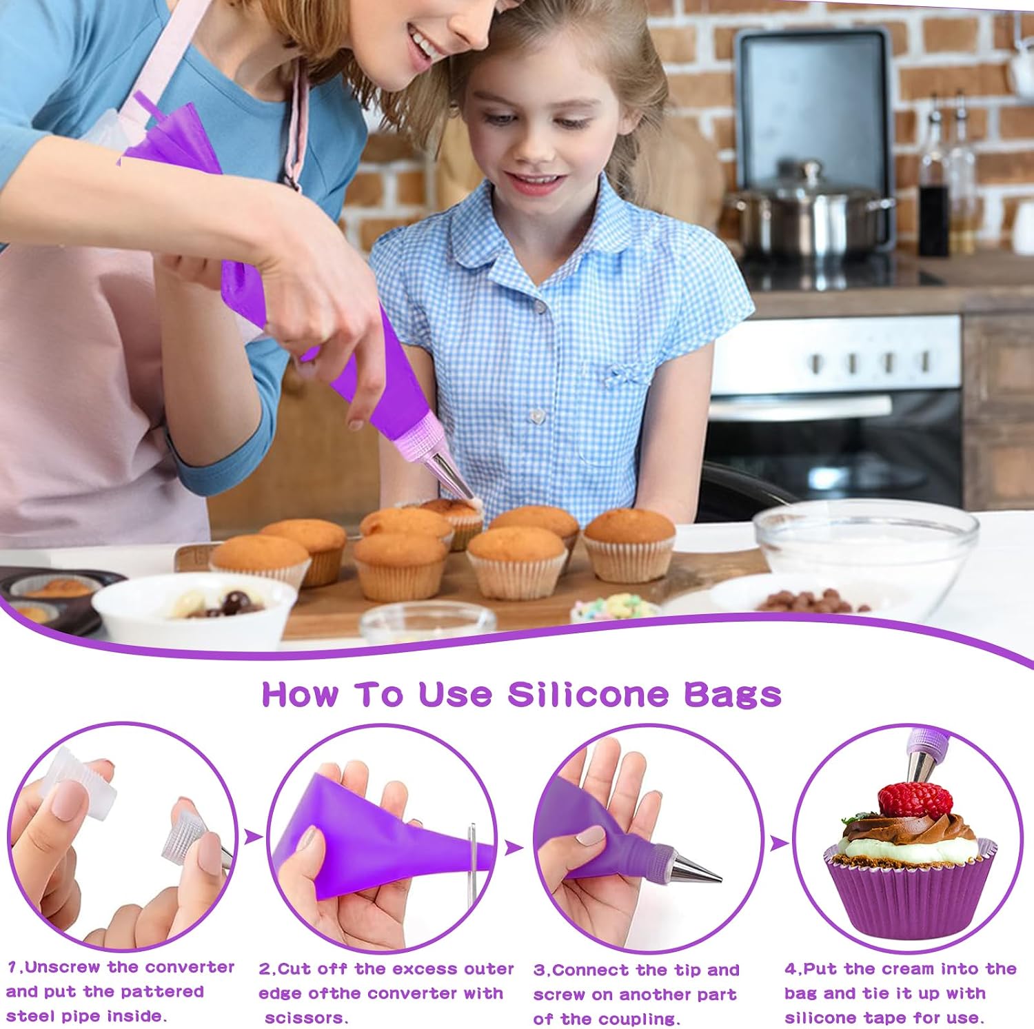 Cake Decorating Supplies Kit,Baking Kits For Adults,196 Pcs Utensilios de ReposteríA Y Pasteleria,Cake Baking Kit,Baking Essentials For Home Bakery