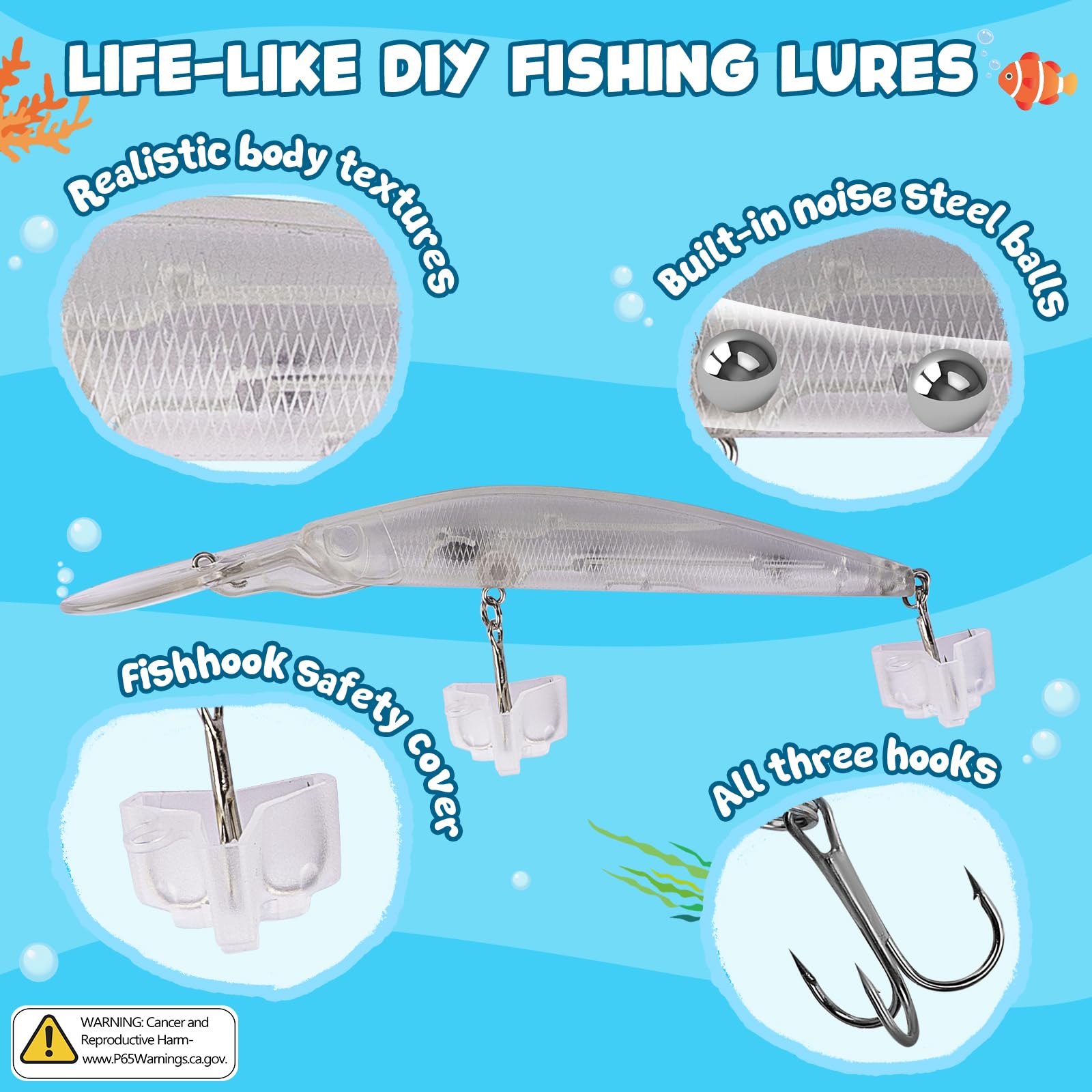 THKFISH Kit de leurres de pêche DIY - Kit de fabrication de leurres adaptés