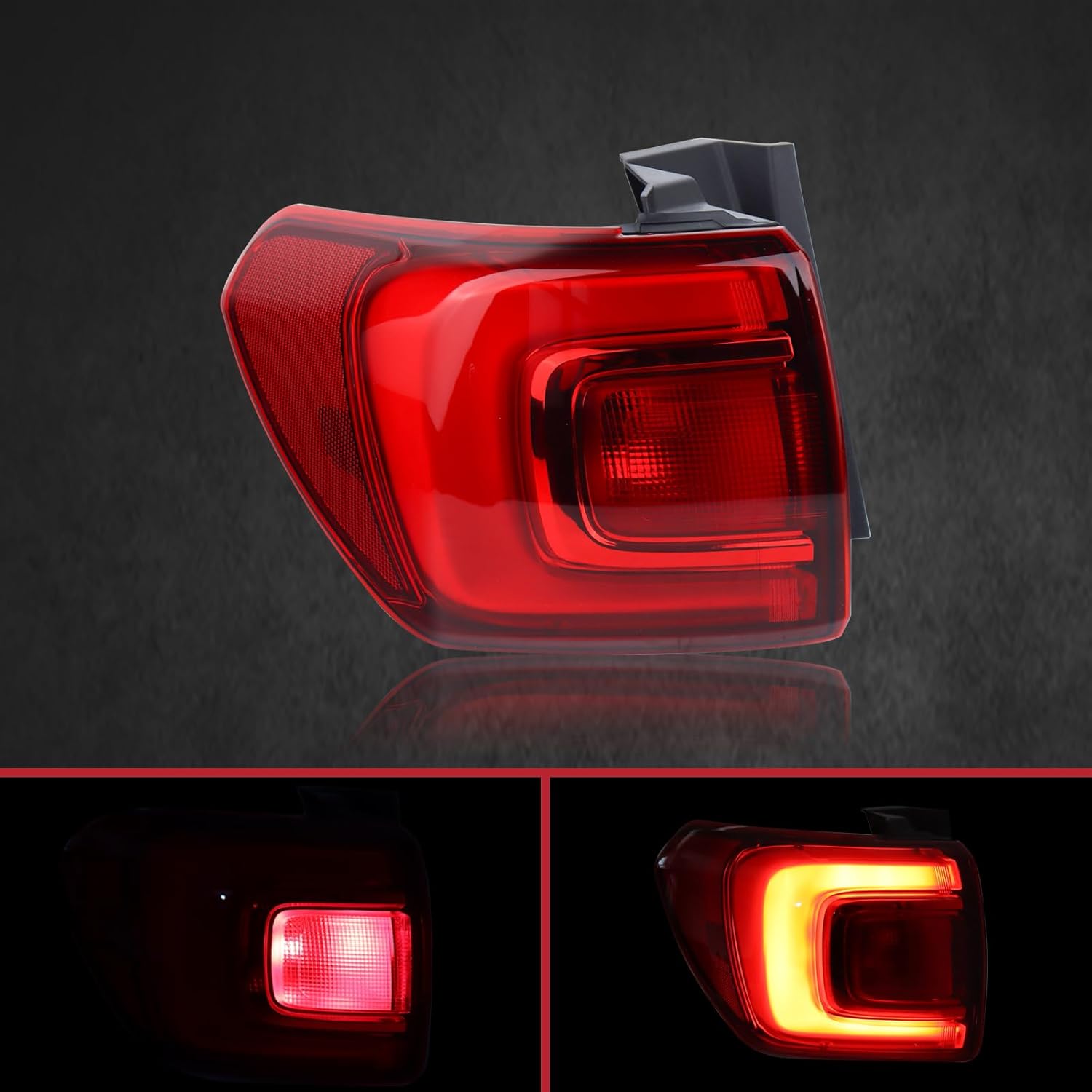 LED Outer Tail Light Rear Lamp Assembly Compatible with 2017 2018 2019 GMC Acadia Left Driver Side 84709444 84108397 GM2804126
