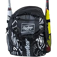 Franklin Sports MLB Bat Pack Youth Baseball, Softball And Tee Ball Equipment Backpack Bag Heather Gray - View #2