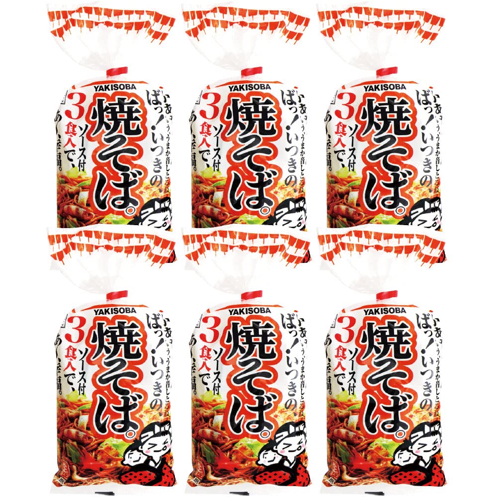 Amazon.co.jp: 五木食品 3食入焼そば 510g×6個(常温保存商品)(生タイプ