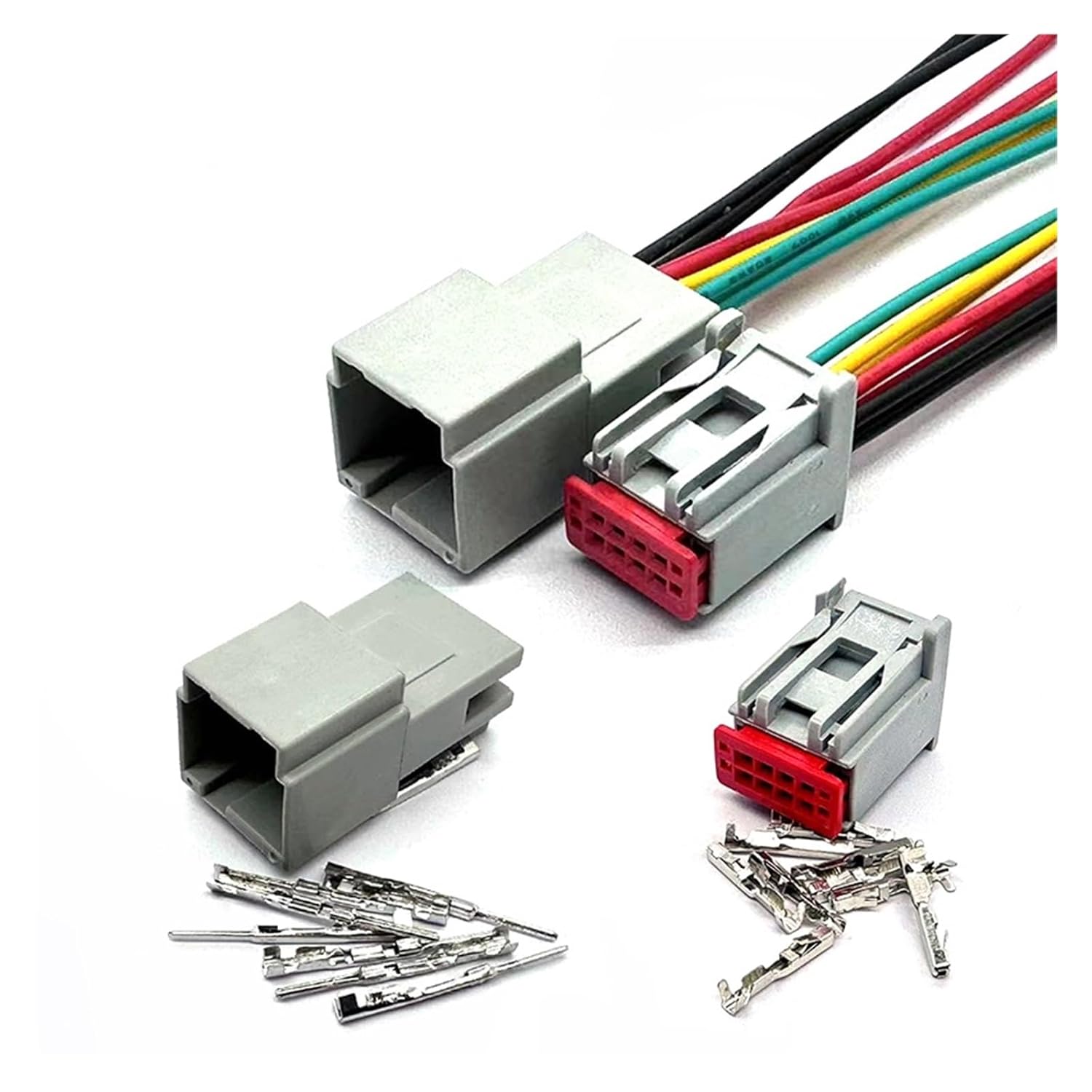 8 Pin 30700-1080 Auto Rearview Mirror Reversing Image Harness Connector 30968-1080(Ivory,5 Sets)