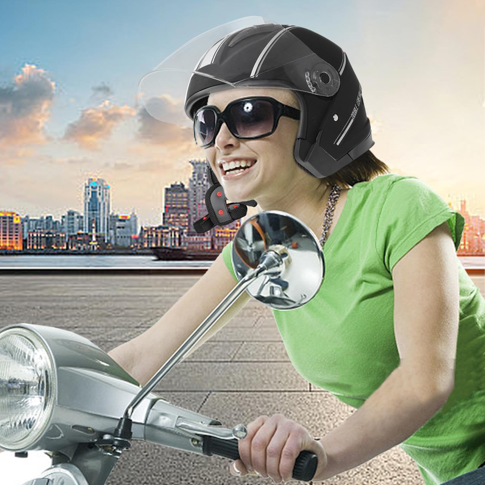 Caschi da moto | Caschi a doppia visiera Dot Caschi da equitazione - Comodi accessori per caschi da ciclismo su strada di montagna per uomini e donne adulti Rianpesn