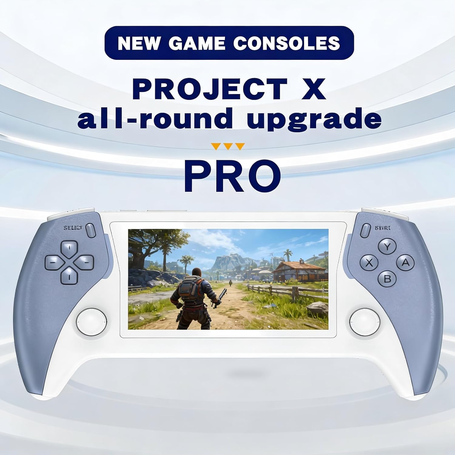 Handheld Video Game Console，4. 3-inch IPS Screen ，Portable Retro Gaming Consle ,Linux System ，64GB,20+ Emulator ,15000+ Games, Emulator Handheld with HD Output ，Black
