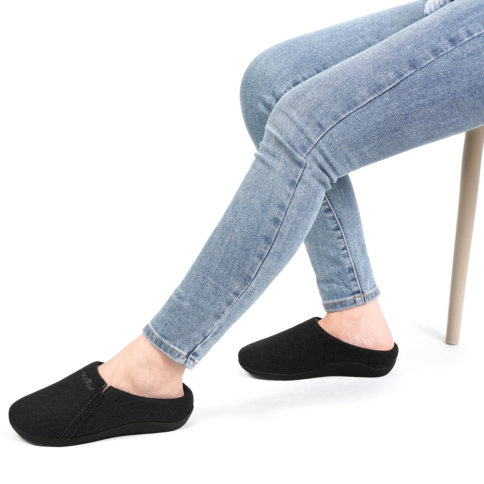 ERGOfoot Chaussons orthopédiques en feutre pour homme et femme
