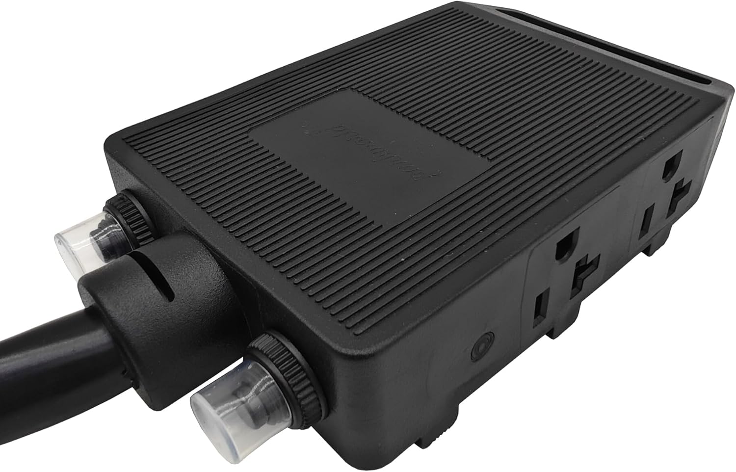 Parkworld 79155 Generator 20A 220v to 110v Adapter Cord NEMA L14-20P Male 4-prong Twist Lock Plug to (4) 5-20R T-Blade Household 5-15R Four Outlets Female with Two of 20amp Circuit Breaker