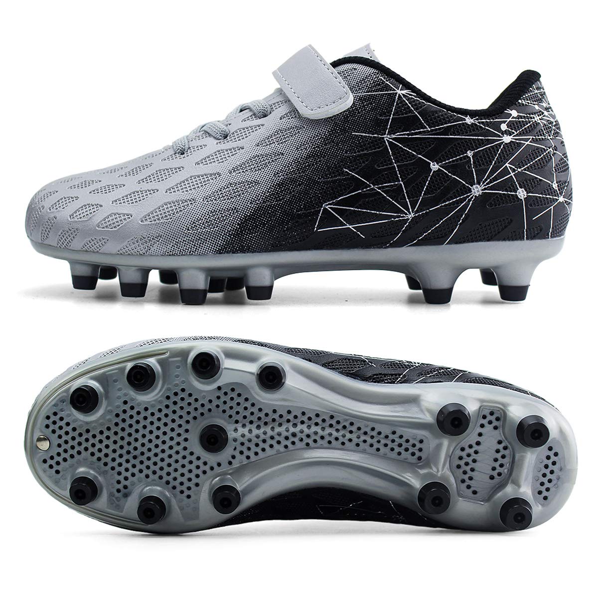 brooman Kids Firm Ground Soccer Cleats Boys Girls Athletic Outdoor Football Shoes - 3
