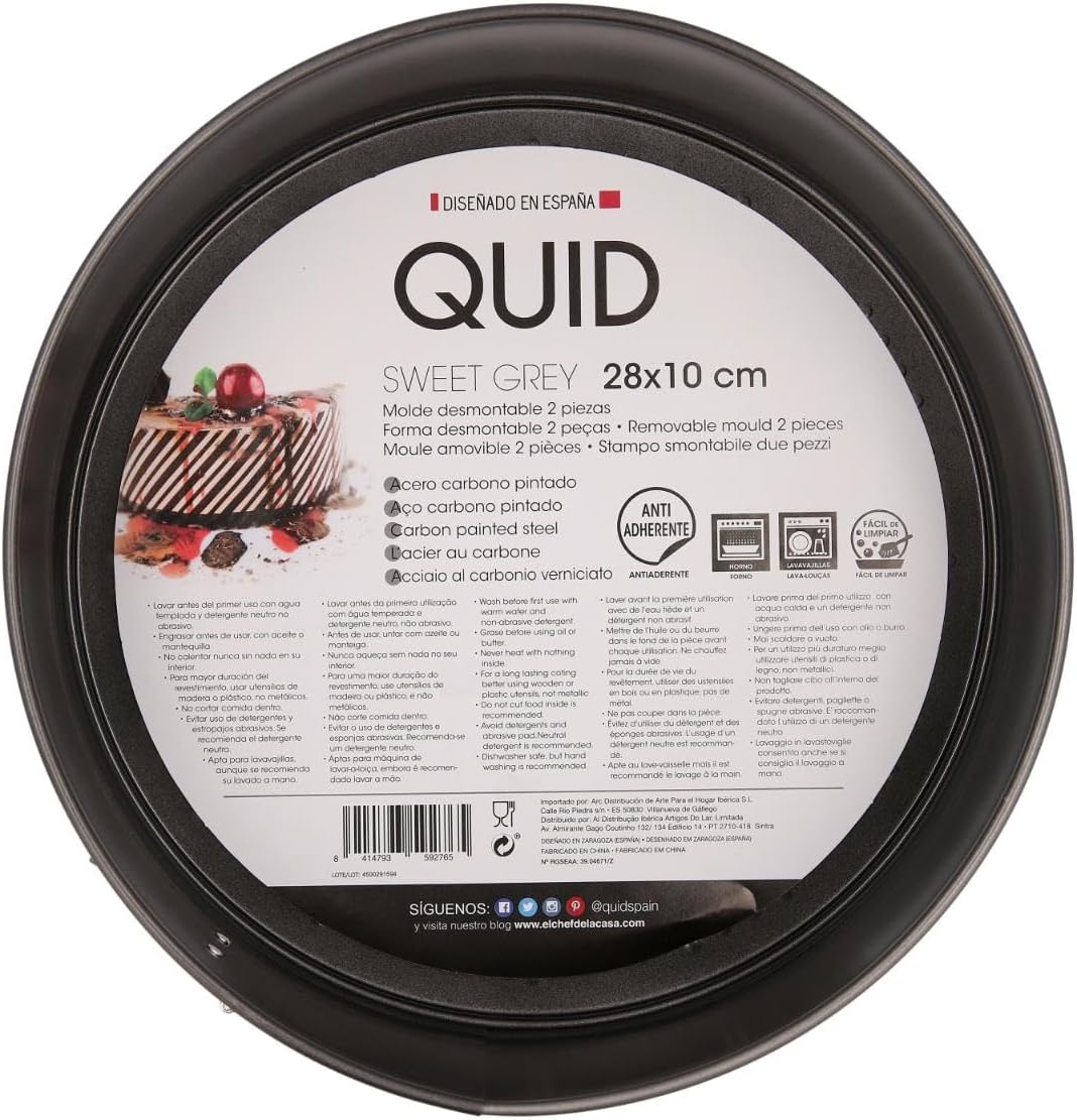 Quid 7559086 Network Mould DESMONT 28X10CM Sweet QD Cake Mold, Stainless Steel, Multicoloured image 3