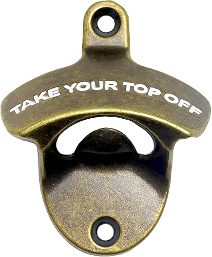 Abrebotellas vintage montado en la pared, abrebotellas de latón, abrebotellas de soda para exteriores, tablero de madera montado para regalo (bronce